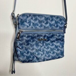 Kipling Small Blue Geometric Crossbody Travel Purse Bag